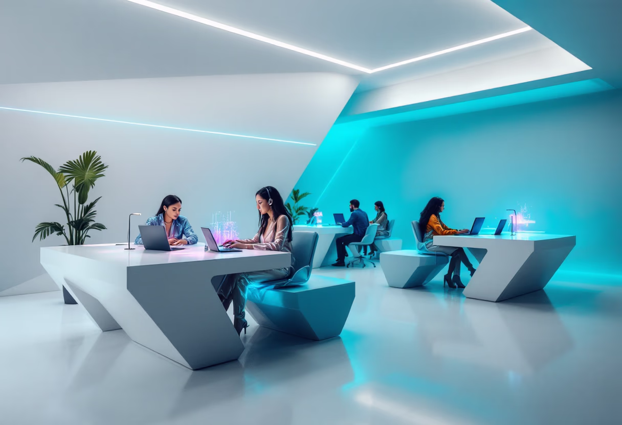 Deep Era Labs team working on AI-powered mobile apps